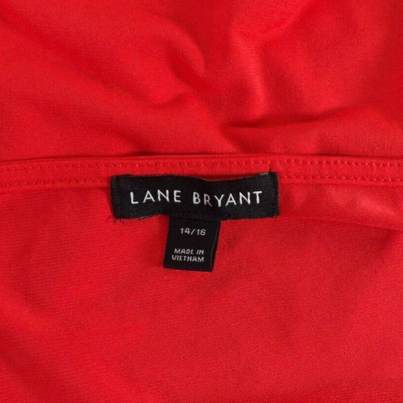 Lane Bryant Womens Red Short Sleeve Surplice Neck Pullover Mini Dress Size 14/16 - Picture 5 of 6